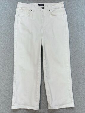 NYDJ Marilyn Straight Leg Jeans White Size 6 Lift Tuck Technology